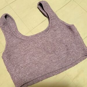 H&M Rib Knit Sleeveless Crop Top
